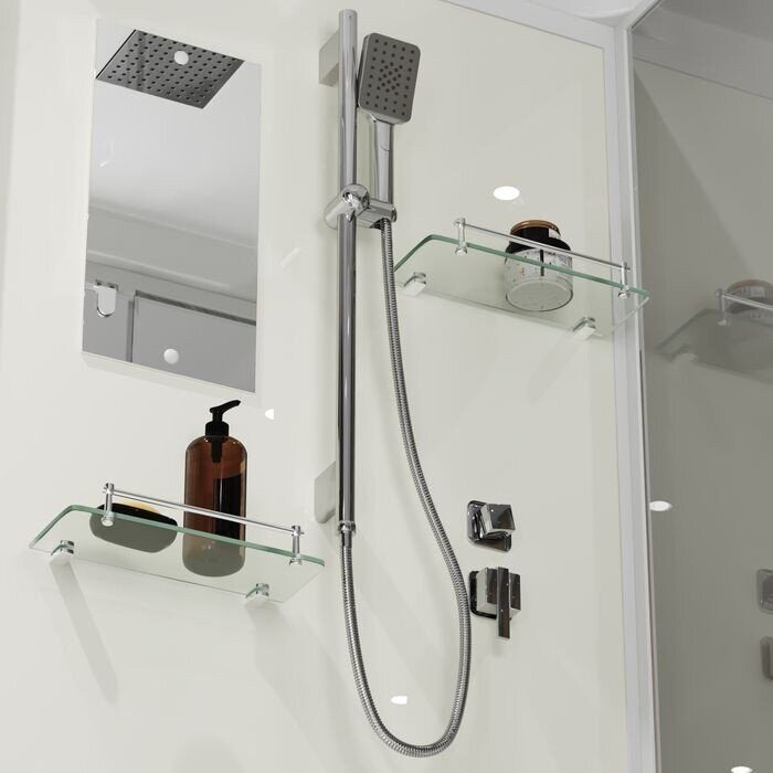 Niagara Standart  ST80/15Q, душевая кабина пристенная квадратная 80х80х215 см, прозрачное стекло, низкий поддон