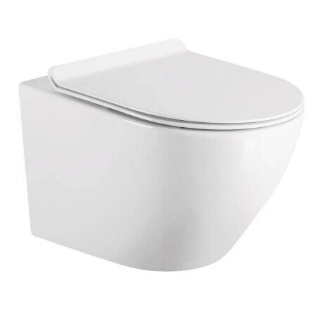 Комплект B93UQ-OK-SET подвесной унитаз Calypso CS93UQ-OK и инсталляции CS501A без кнопки, красная/белая