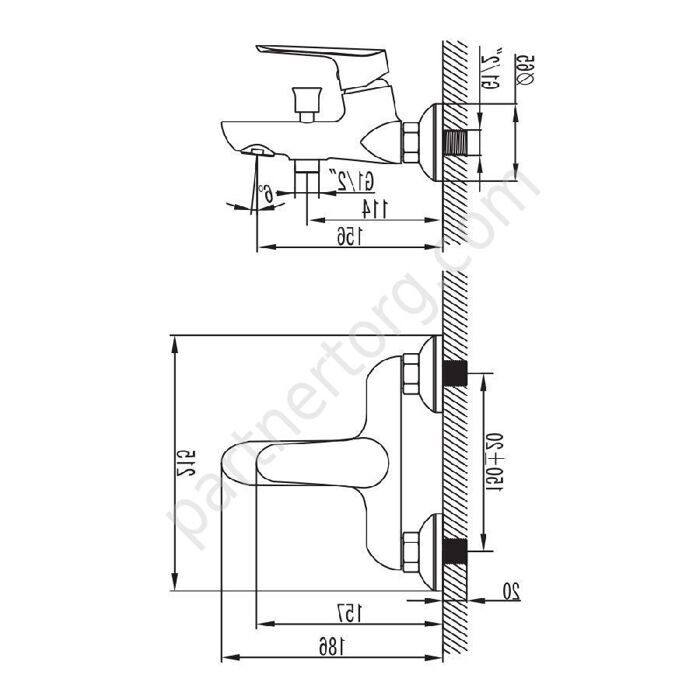 Custo Iddis смеситель для ванны CUSSB00i02
