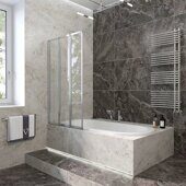 Veconi PL74R-120-01-19C4 шторка на ванну складная 120х150 см, профиль хром