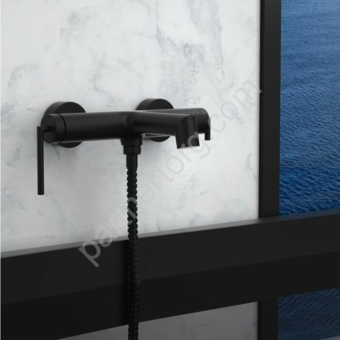 BelBagno ACQUA-VASM-NERO смеситель для ванны и душа, черный, матовый