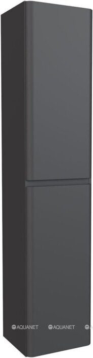 Эмбер 35 шкаф-пенал черный матовый для ванной комнаты Aquanet