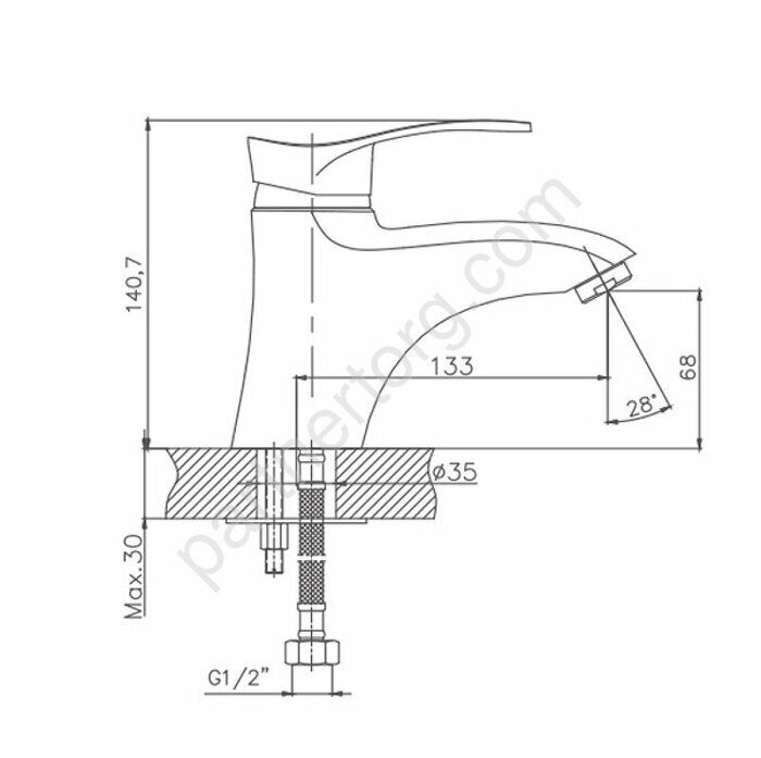 CN1001 Cron смеситель для раковины хром