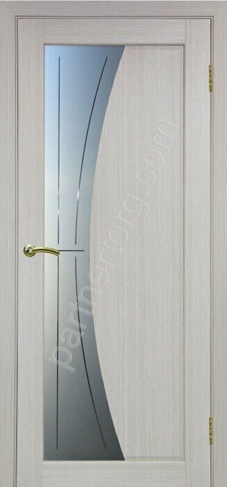 Сицилия 721.21 линии межкомнатная дверь дуб беленый FL со стеклом мателюкс