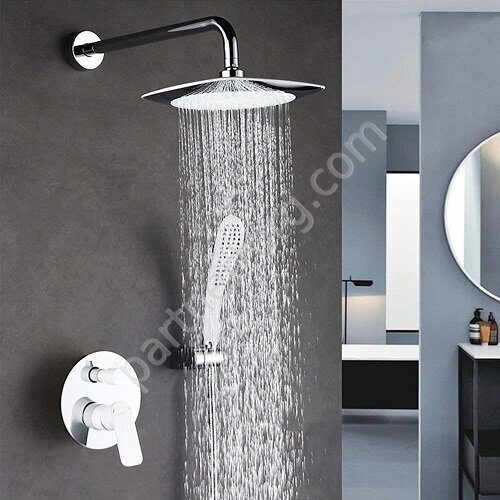 Gappo G7148-8 душевая система встраиваемая белый, хром