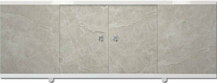 Экран-купе под ванну с раздвижными дверцами цветной 169х56см цвет Камень