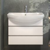 Wing 600-0-2 тумба подвесная белая для ванной комнаты с умывальником Балтика 60