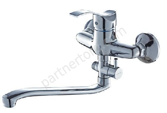 Wave смеситель для ванной с длинным изливом Gross Aqua 7532532С-35S