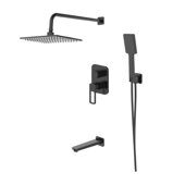 Slide Iddis черная встраиваемая душевая система с тропическим душем SLIBL03i68