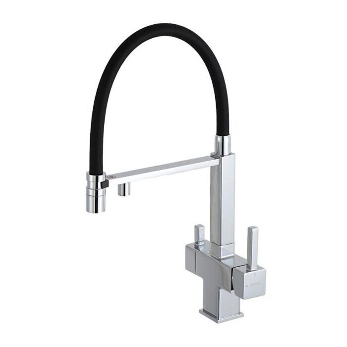 Gappo G4395-50 смеситель для кухни с подключением фильтра для питьевой воды хром/черный