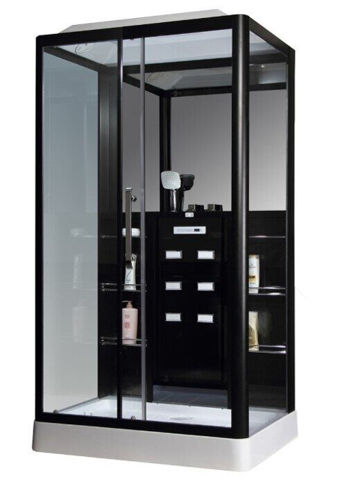 Loranto Selak CS00035775 душевая кабина 120х90см профиль черный, стекло прозрачное