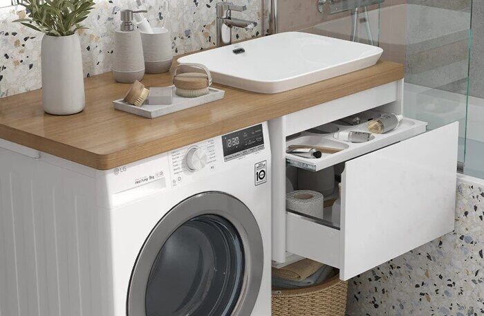 Klaufs 56*60.1Y Velvex подвесная тумба справа со столешницей для ванной комнаты Klaufs 120*61