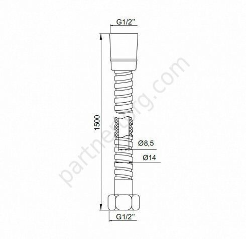 Iddis шланг душевой 1,5м A50211 1.5