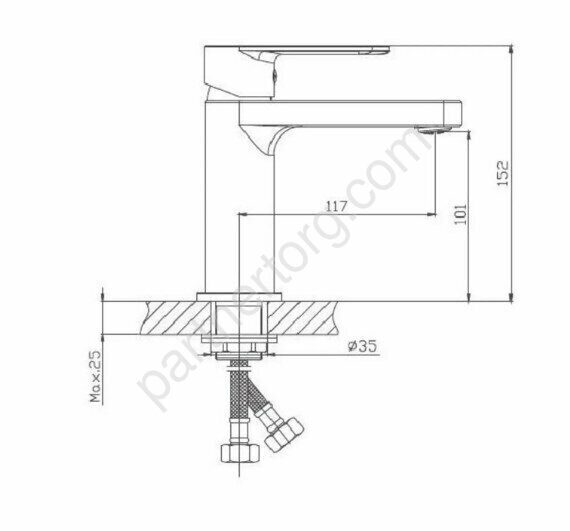Смеситель для раковины Haiba HB10617 хром