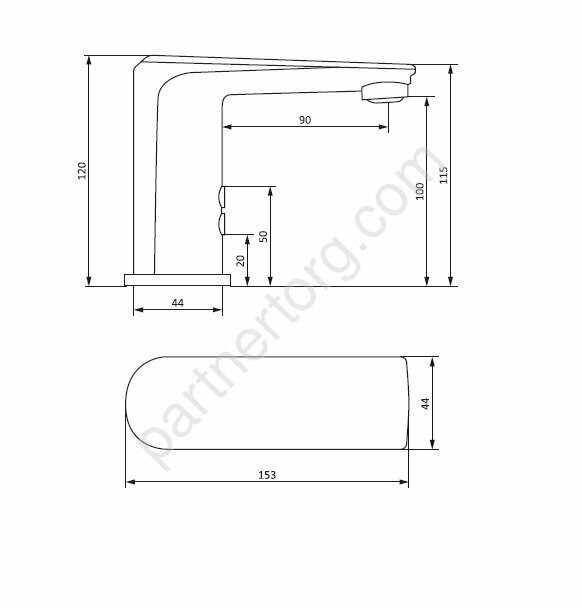 Смеситель для умывальника сенсорный 780290000 Origin Evo 2
