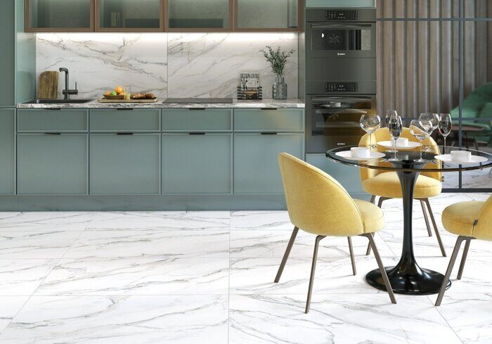 Omega Silver Delacora керамогранит белый матовый Карвинг 120х60см