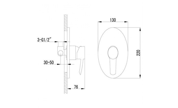 Atlantiss LM3219C, смеситель с гигиеническим душем, встраиваемый, хром Lemark