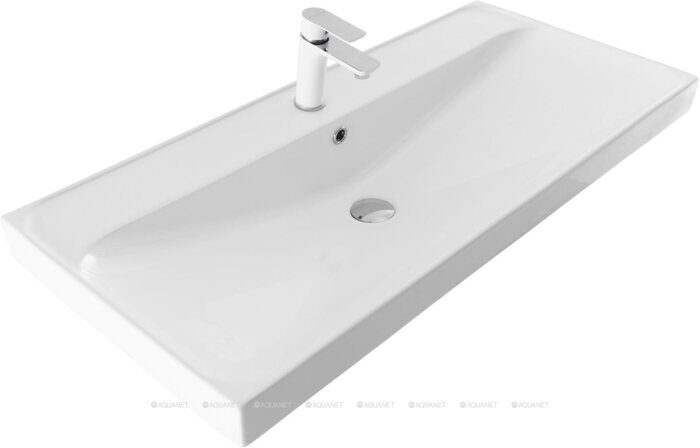 Flash 1015*465*195 раковина накладная керамическая с отверстием под смеситель Aquanet