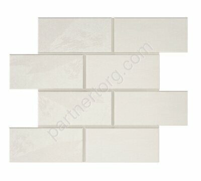 Luna/Terra Bricks Big White LN00/TE00 белый неполированный керамогранит 29х35см Estima Мозаика