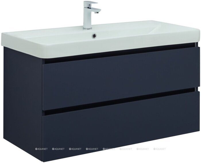 Вега 2.0 100 тумба маренго для ванной комнаты 2 ящика Aquanet