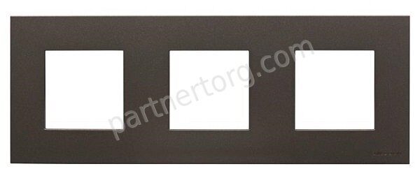 Рамка 3 пост Zenit Abb NIE, антрацит