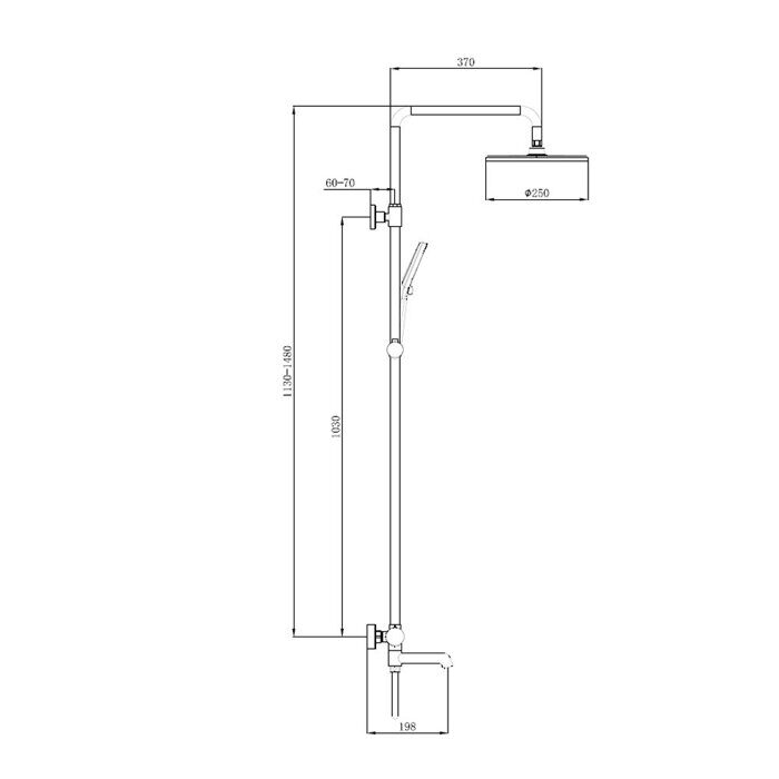 Raglo R20.24.09 душевая система, графит