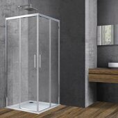 Vincea Soft VSS-3SO100CL, душевой уголок 100х100х195 см, стекло прозрачное, профиль хром