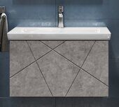 Geometry 700-0-1 тумба бетон подвесная для ванной комнаты с умывальником  Como 70