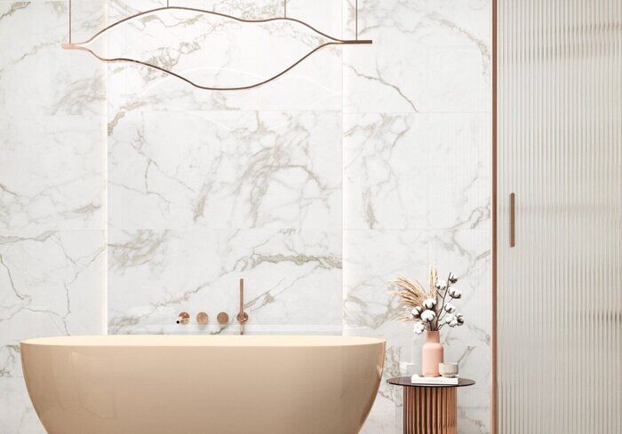 Calacatta Arabesque New Trend керамогранит белый полированный 120х60см