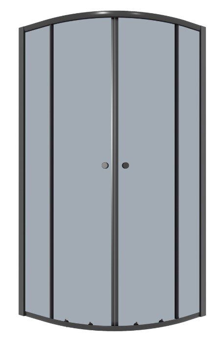 Niagara Eco NG-1003-14T душевое ограждение 80х80см,  четверть круга, раздвижное, черный, стекло тонированное