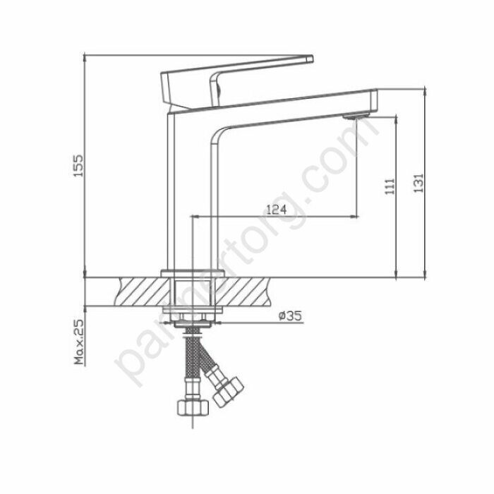 HB10615 Haiba смеситель для раковины хром