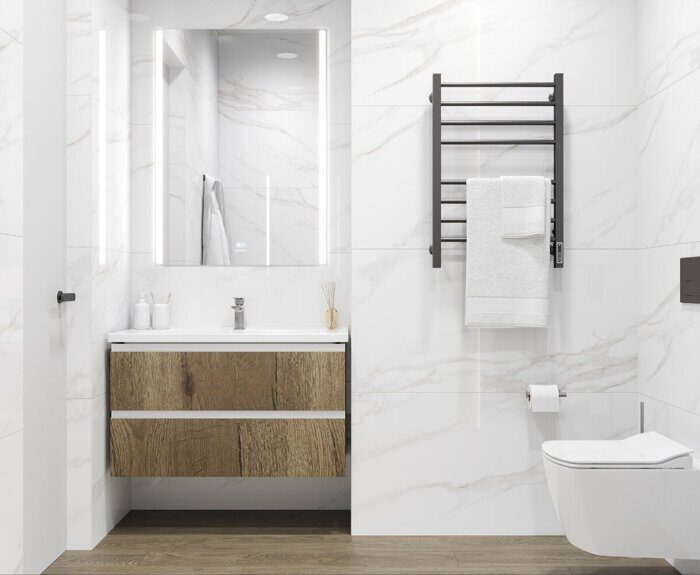 Calacatta Regal Grey белый полированный керамогранит 60х120см Ceradim