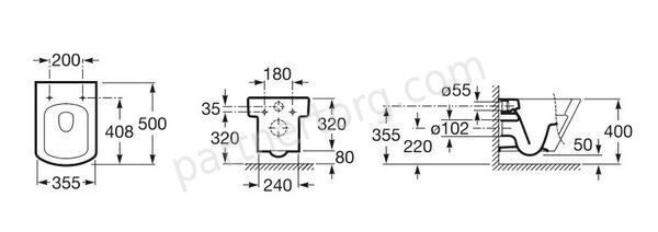 Hall Roca унитаз подвесной компакт