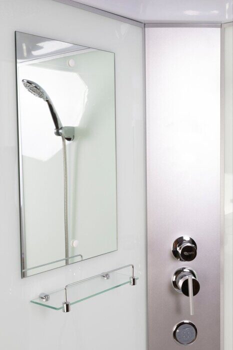 Niagara Classic NG-2308-14G душевая кабина с крышей и гидромассажем симметричная 90х90х215 см, матовое стекло, высокий поддон