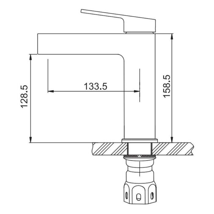 Gappo G1099-33 смеситель для раковины, сатин золотой
