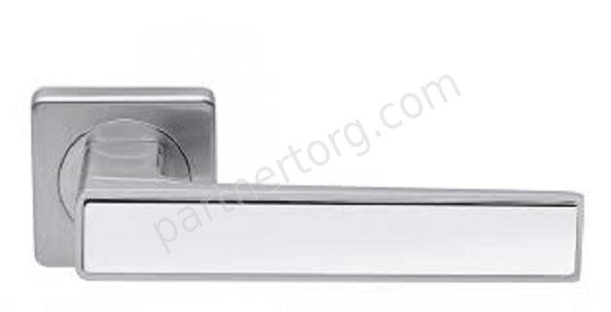 Archie Esta S040 13099 хром матовый ручка дверная фалевая на квадратной накладке