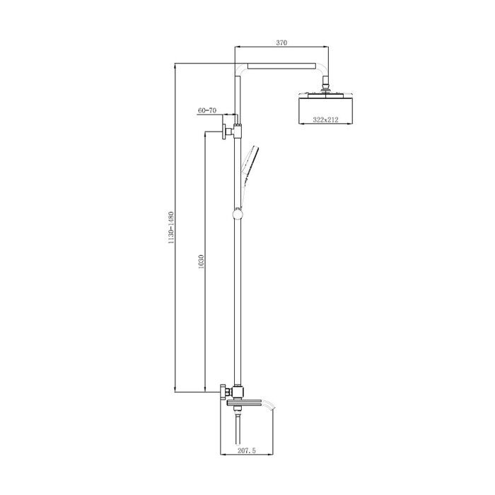 Raglo R22.26.03 Душевая система с термостатом, сатин золотой