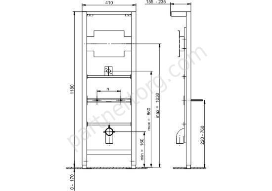 Link Cersanit инсталляция для подвесного биде