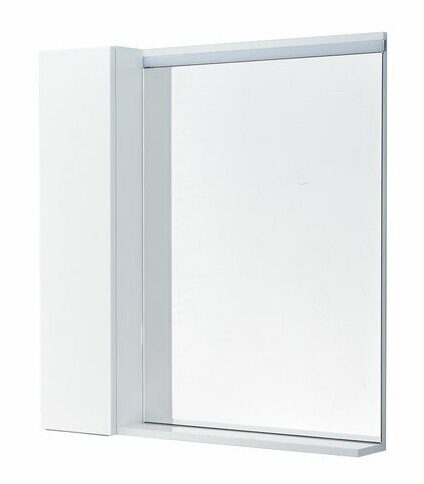Рене 80 см шкаф-зеркало подвесной белый/грецкий орех для ванной комнаты Aquaton