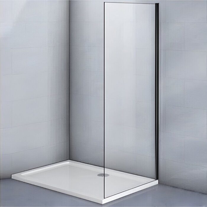 Veconi KP06B-80-01-19C4 боковая панель 80х195 см, профиль черный, стекло прозрачное