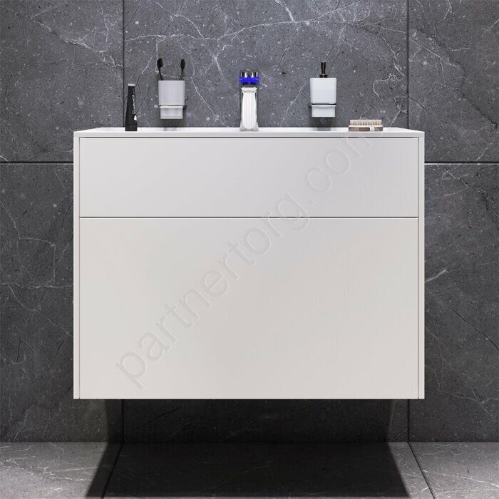 M50AFHX0803WM INSPIRE V2.0, База под раковину, подвесная, 80 см, 3 ящика, push-to-open, белый матовы