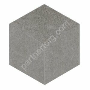 Luna/Terra Cube Grey LN02/TE02 серый неполированный керамогранит 25х29см Estima Мозаика