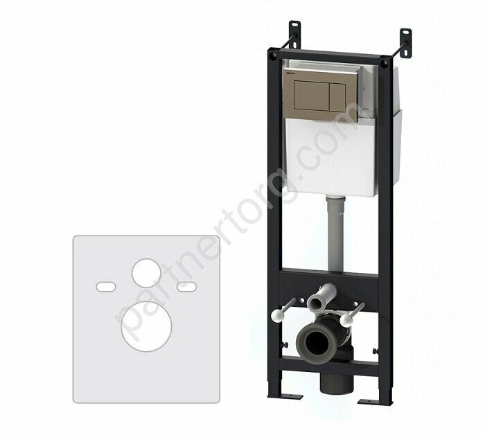 DX00.I011.0151 Инсталляция для подвесного унитаза с клавишей, глянцевый хром