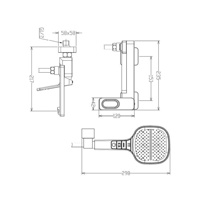 Raglo R51.30 смеситель для ванны, хром