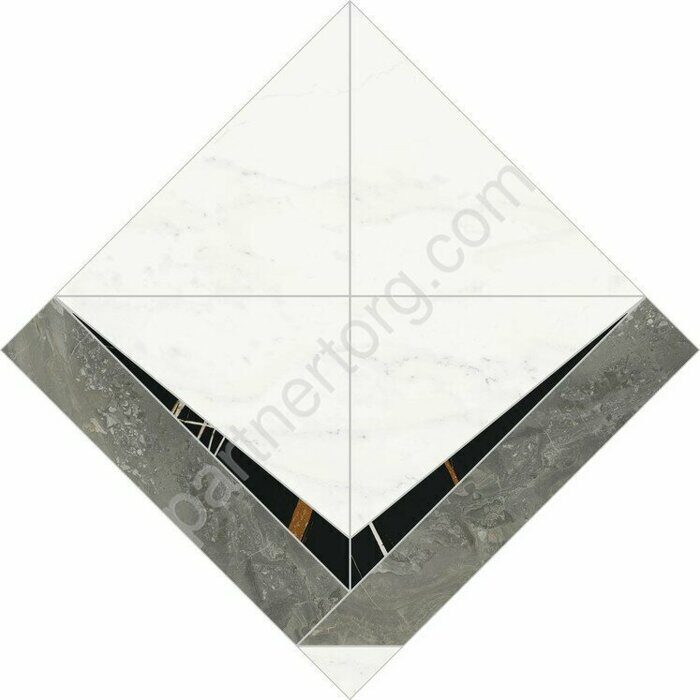 Charme Deluxe Floor Project глянцевая декоративная вставка чёрная Italon 26x75см