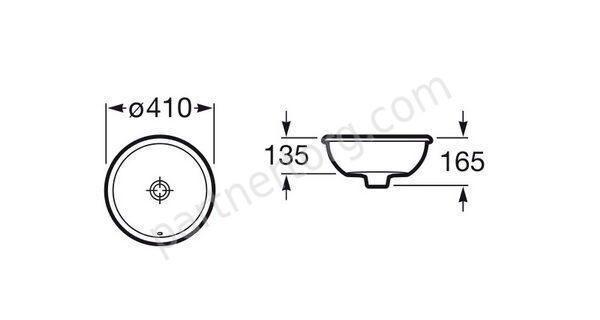 Foro Roca раковина встраиваемая снизу 41х41 см, Испания
