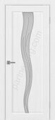Сицилия 730.121 линии межкомнатная дверь белый лед со стеклом мателюкс