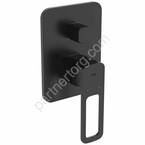 Slide Iddis черный встраиваемый смеситель скрытого монтажа с двумя выходами SLIBL00i67