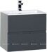 Алвита 60 тумба серый антрацит для ванной комнаты с раковиной-столешницей Фортуна 60 Aquanet