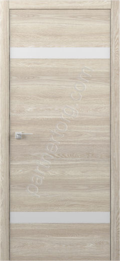 S STATUS дверь межкомнатная с алюминиевой кромкой Арт-Шпон дуб южный стекло белое